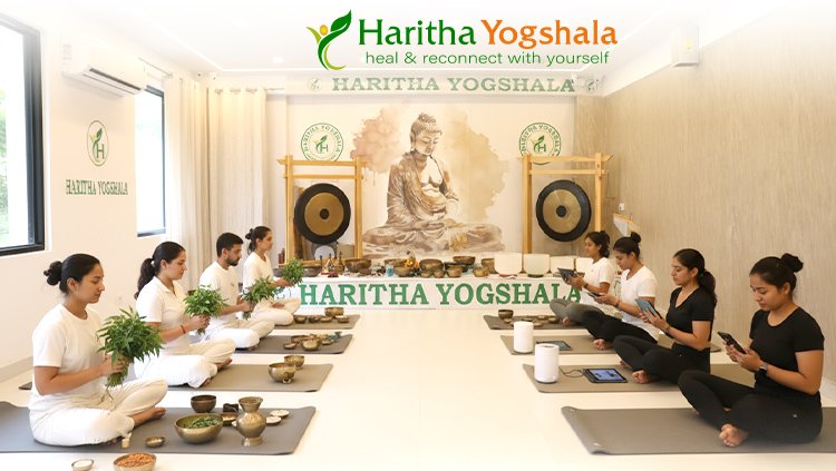 Student practicing Ayurveda therapy at Haritha Yogshala