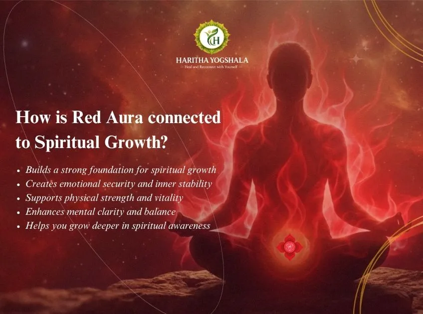 How is Red Aura connected to Spiritual Growth