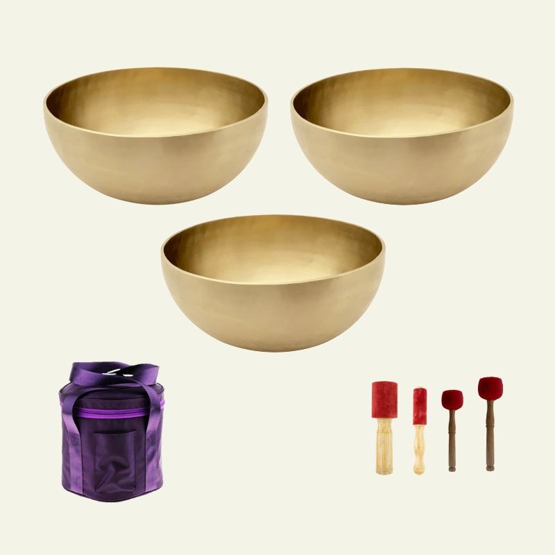 Singing Bowl Therapy C Notes Set of 3 Bowls for Sound Healing Therapies