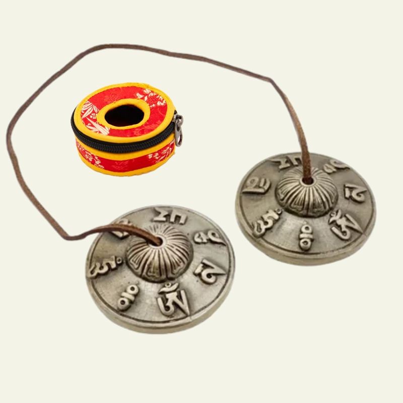 Tingsaw Bell  OM Mani Padme Hum Mantra Design with Cover