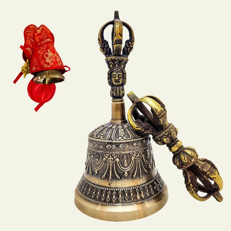 Bell and Dorje, Antique Finishing with Cover HME-BD-05