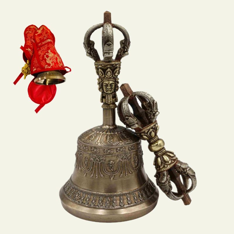Bell and Dorje, Antique Finishing with Cover HME-BD-07